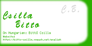 csilla bitto business card